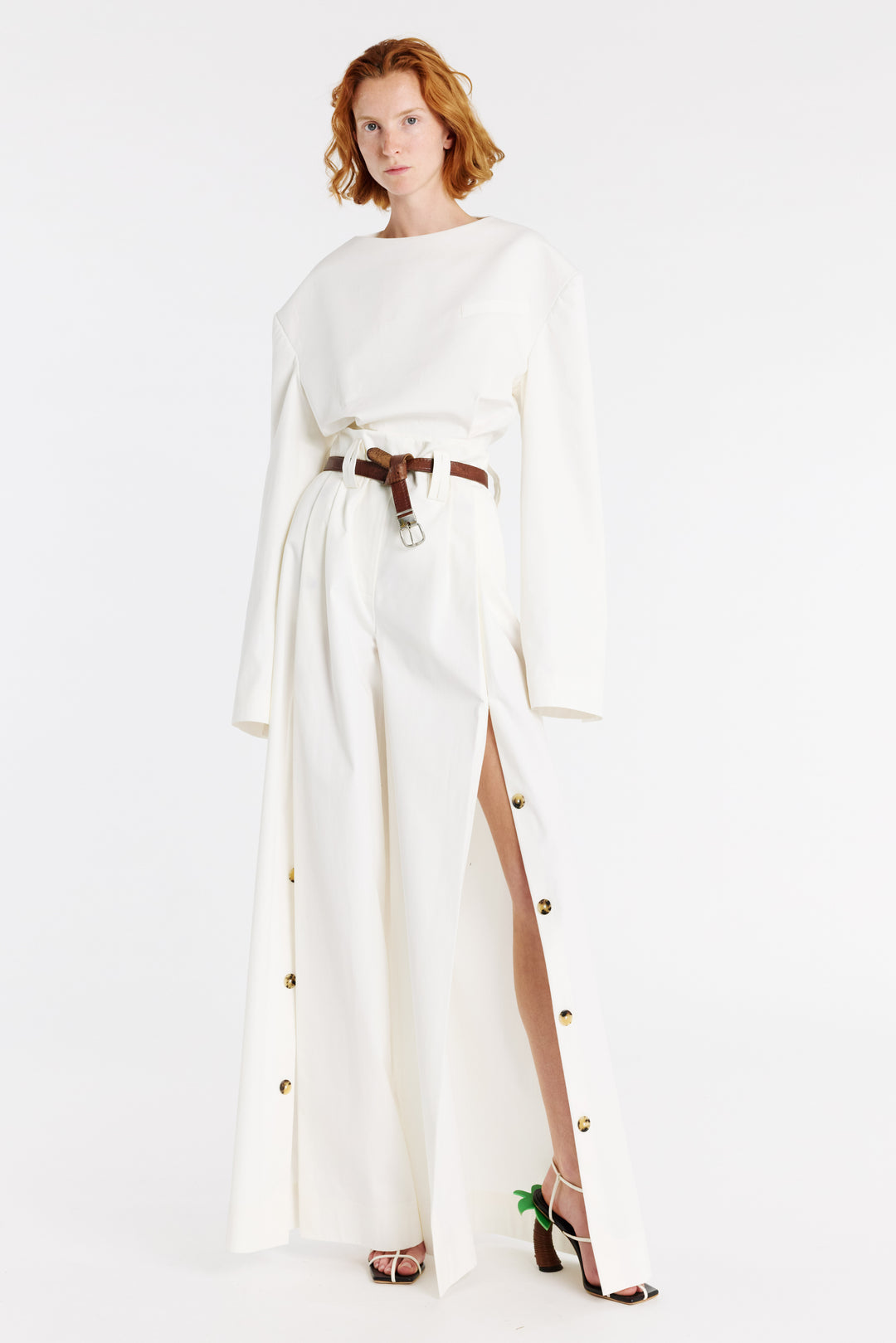 credona CUTWORK LACE PANTS 白 CREDONA - 【25SS】CUTWORK LACE PANTS / カットワーク レース