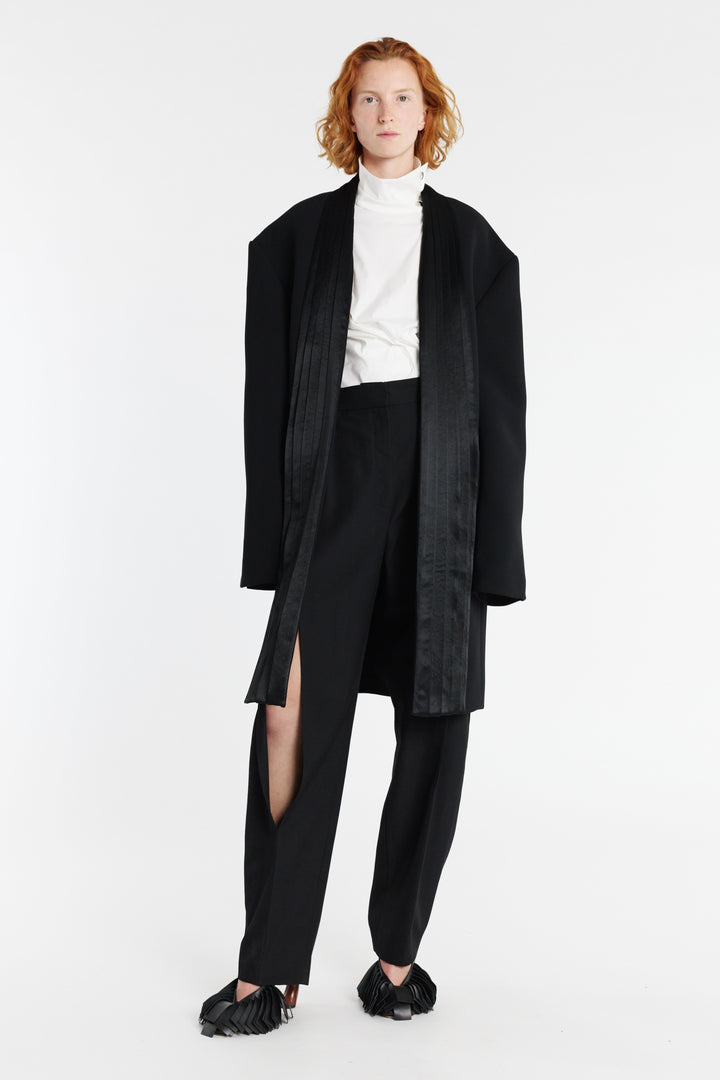 Cummerbund Collar Tuxedo Jacket Black