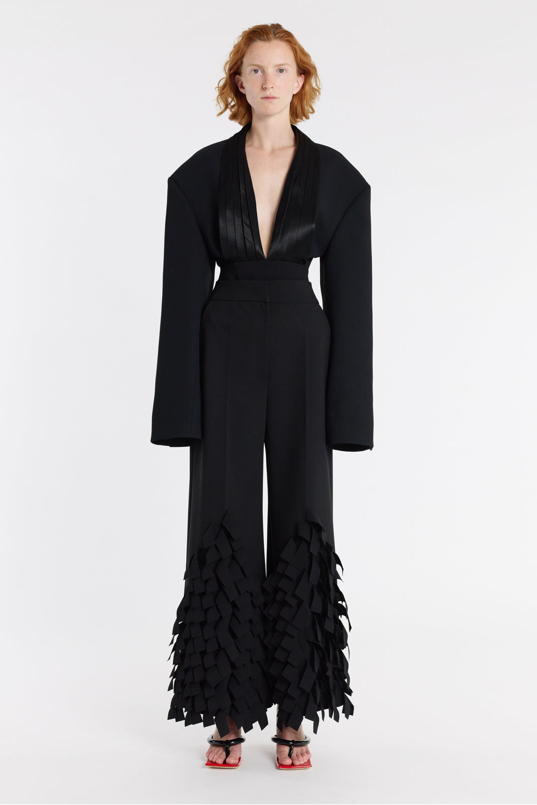Culottes With Rectangle Detail Black