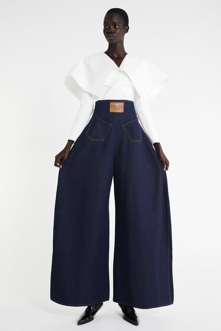 Cropped Jacket With Collar White