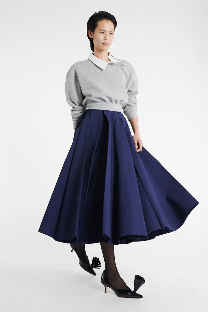 Pleated Skirt Navy