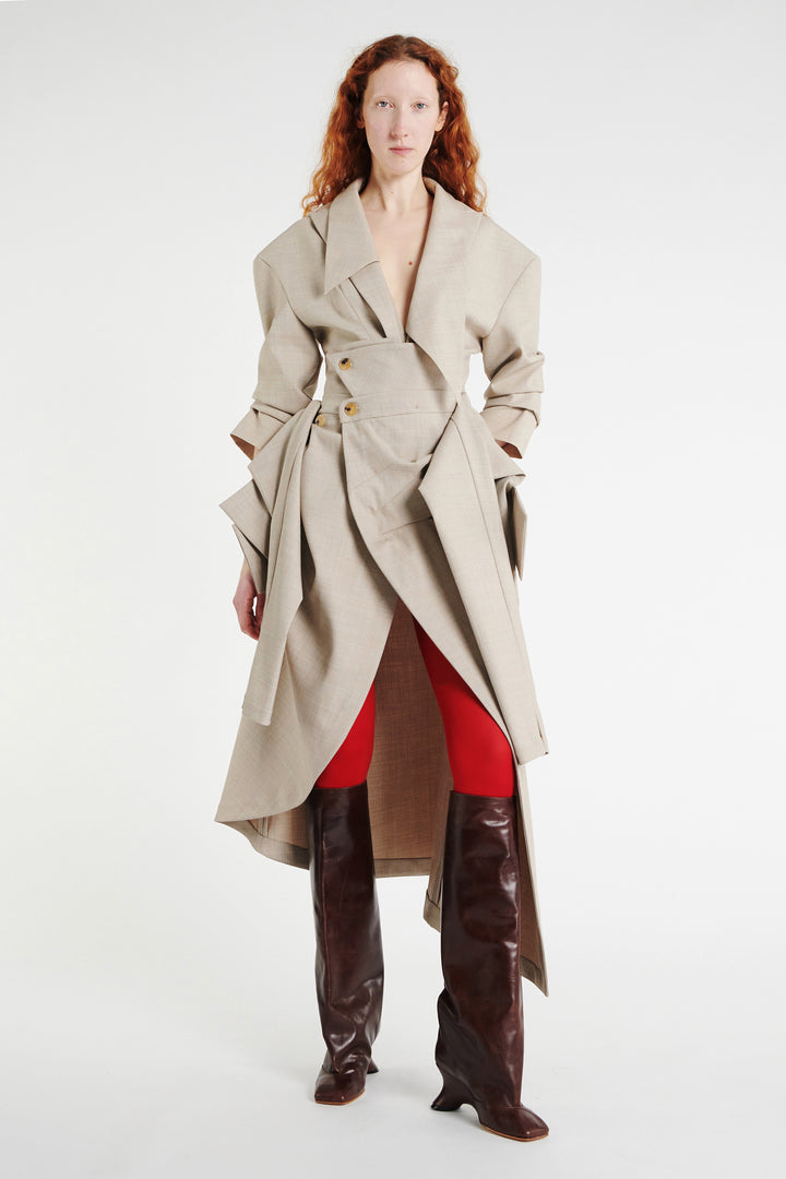 Shirt Skirt Beige Melange