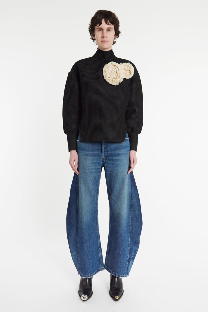 Recycled Jeans With Side Inserts Blue