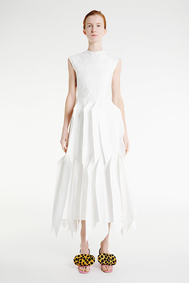 Dress With Panel White - Exclusive