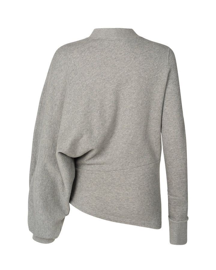 Jersey Slouched Sleeve Sweatshirt Grey Melange
