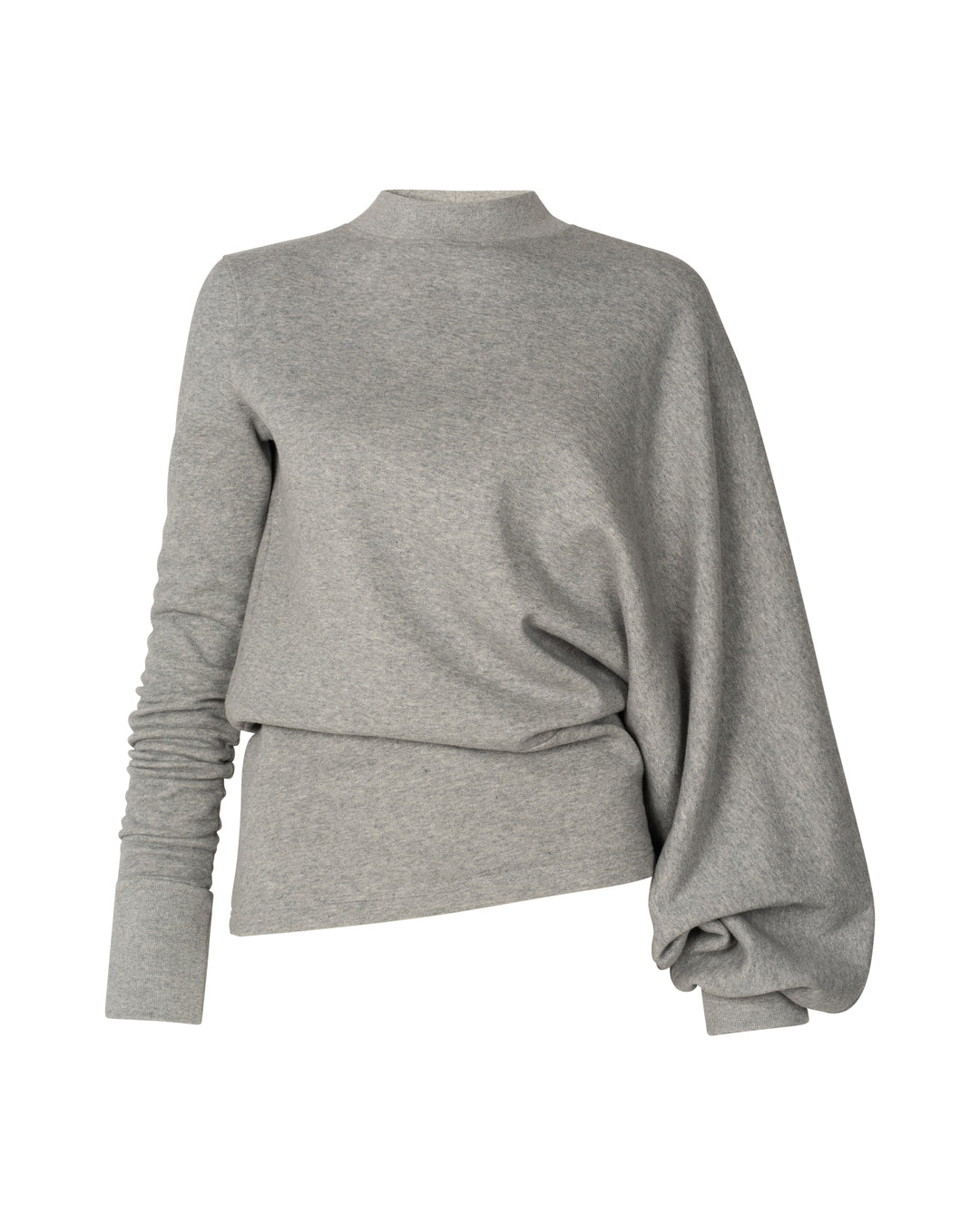 Jersey Slouched Sleeve Sweatshirt Grey Melange
