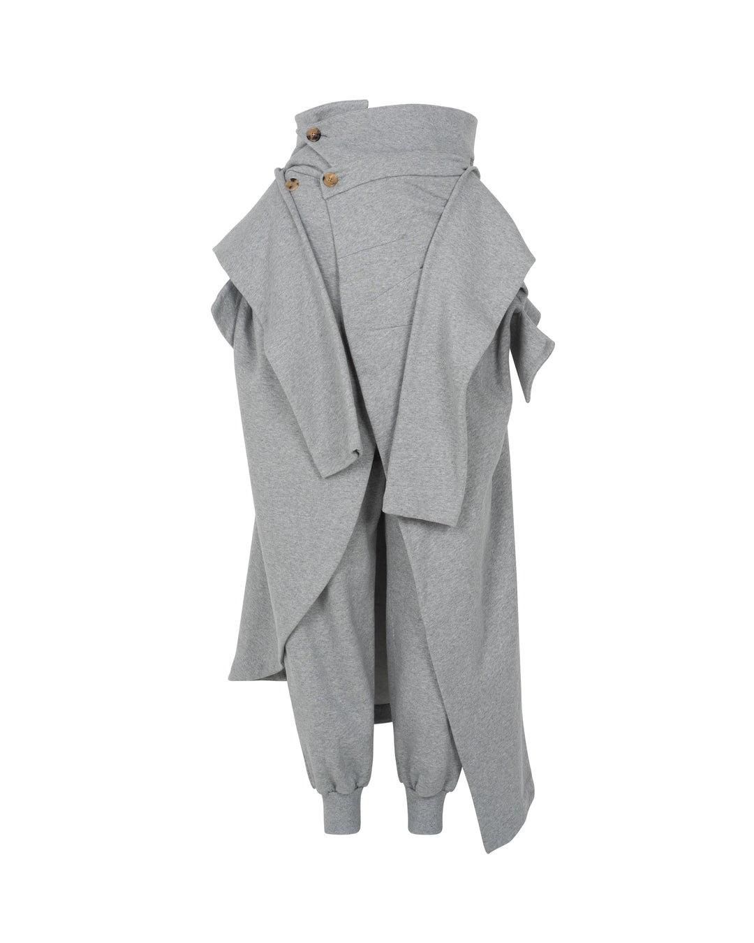 Jersey Jogger With Attached Shirt Skirt Grey Melange