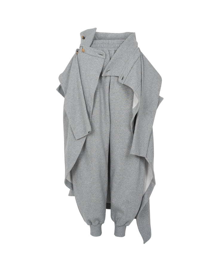 Jersey Jogger With Attached Shirt Skirt Grey Melange