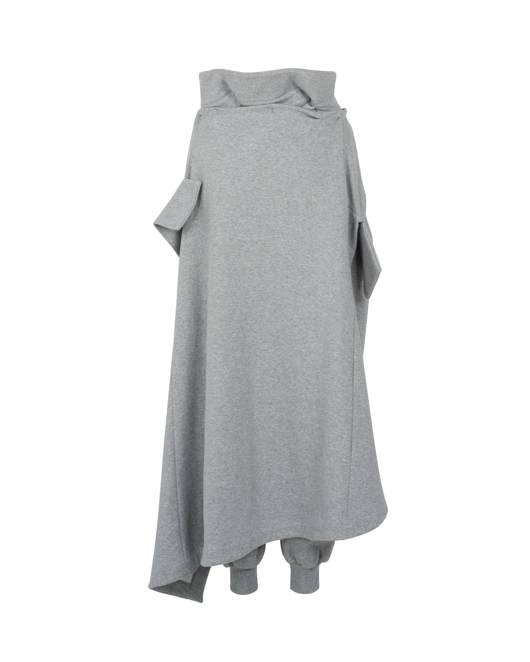 Jersey Jogger With Attached Shirt Skirt Grey Melange