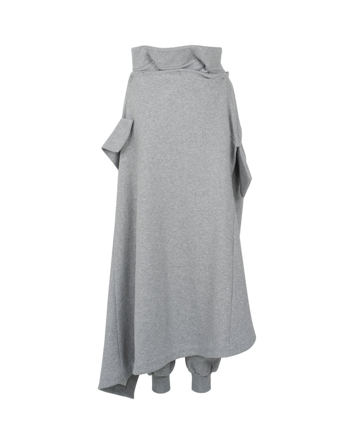 Jersey Jogger With Attached Shirt Skirt Grey Melange
