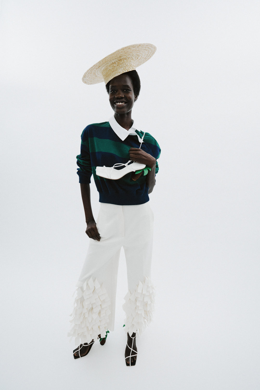 Culottes With Rectangle Detail Ivory