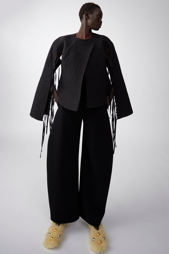 Rounded Tailored Trousers Black