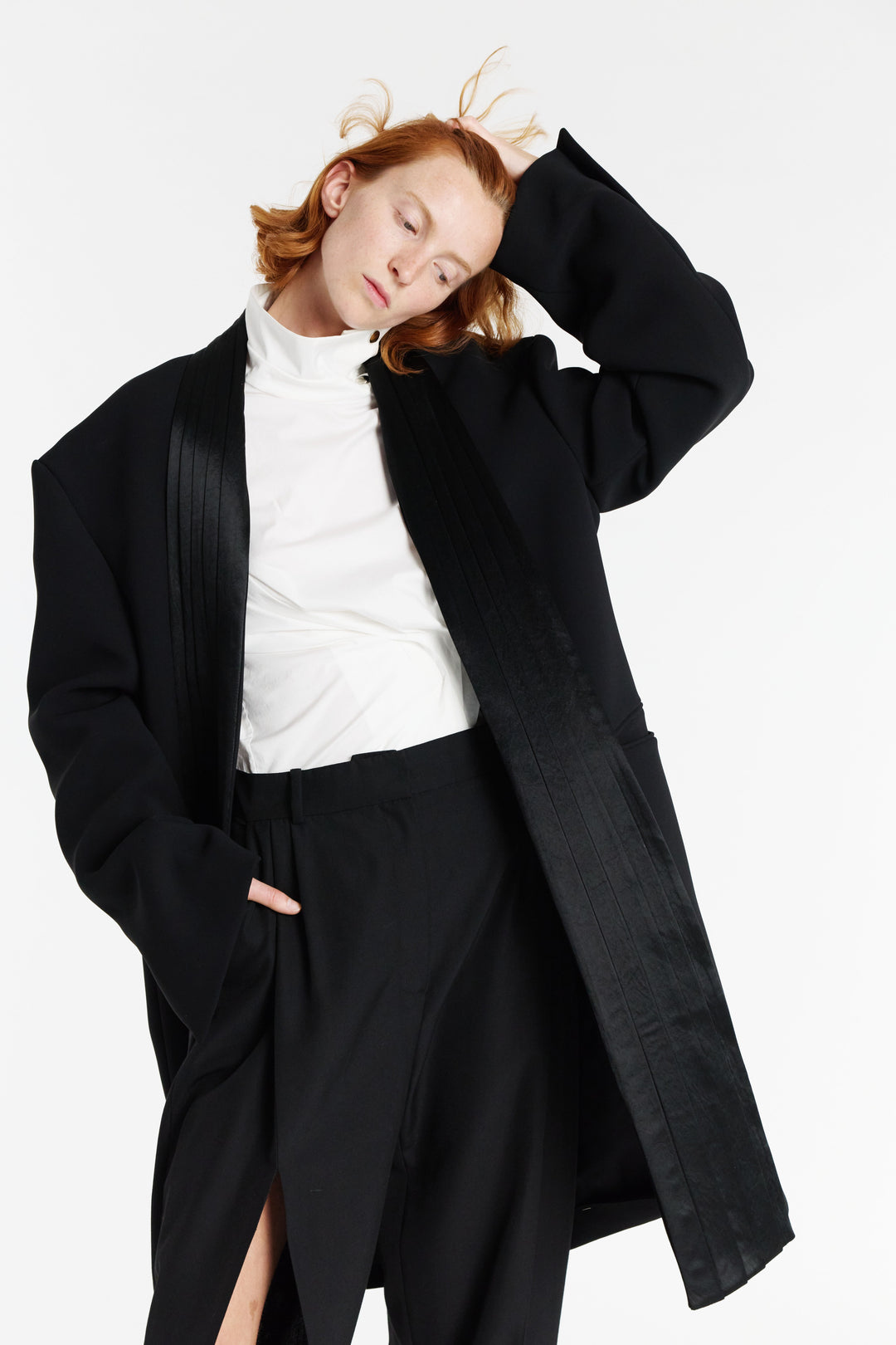 Cummerbund Collar Tuxedo Jacket Black