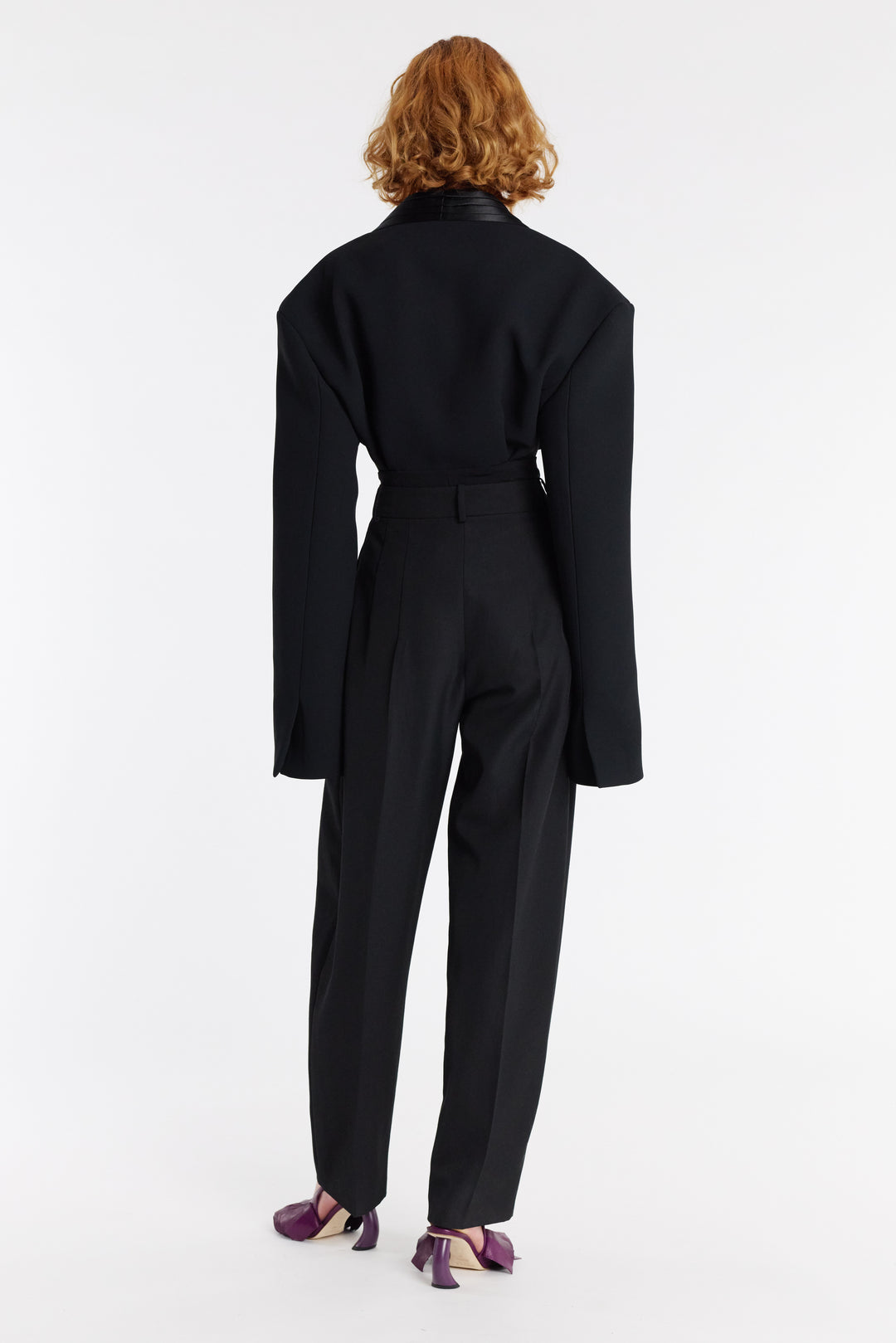 Trousers With Vertical Knee Slits Black