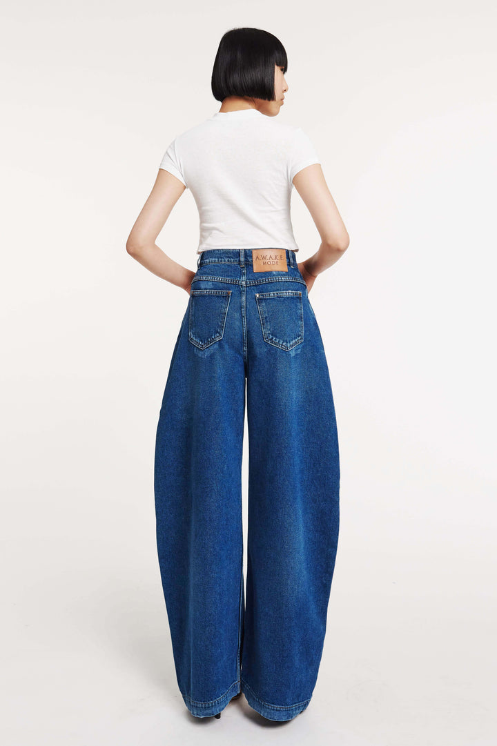 Recycled Rounded Jeans Blue Denim