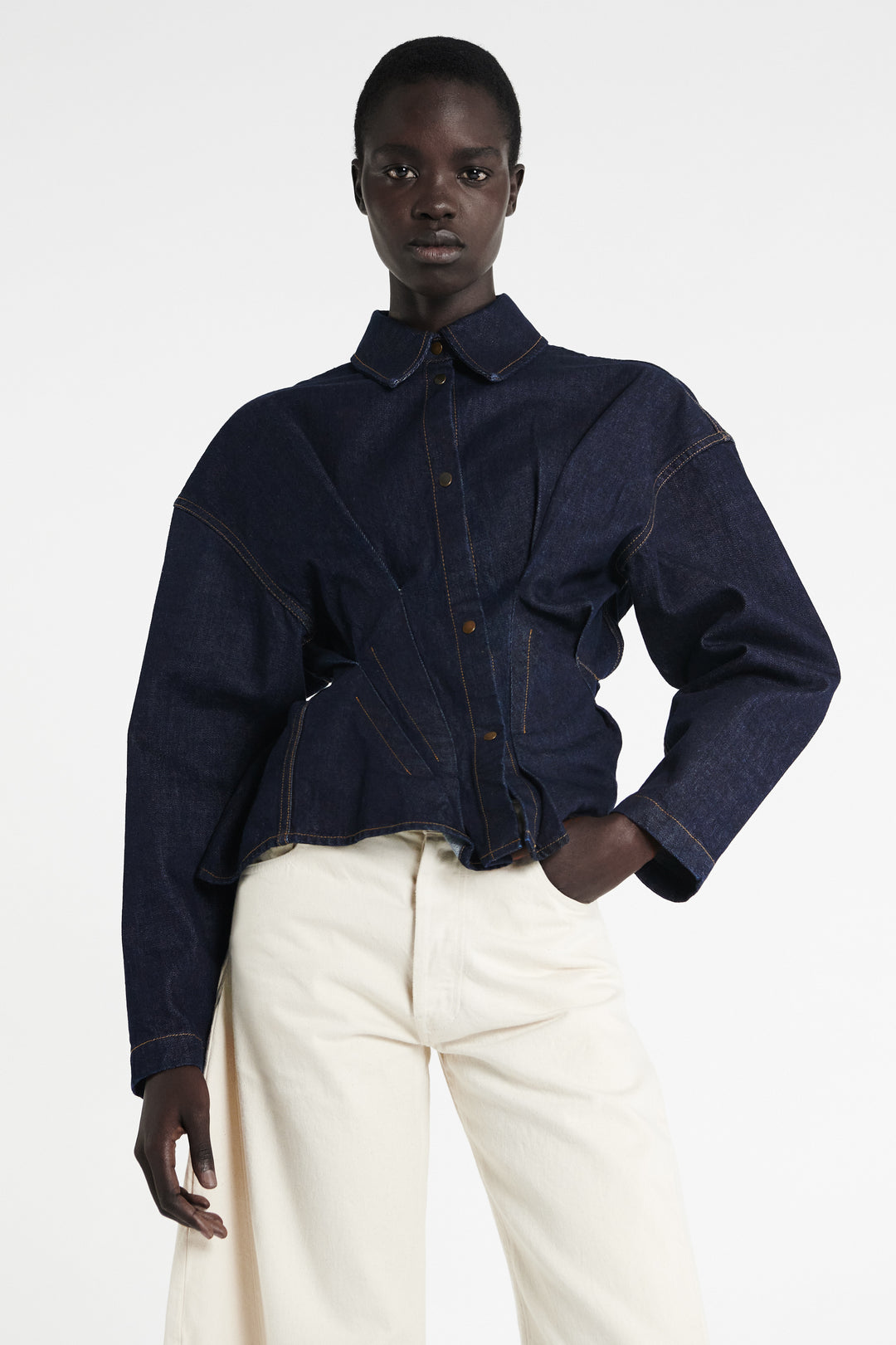 Rinse Wash Denim Shirt Indigo