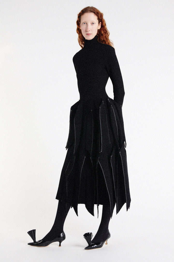 Dress With Panels Black