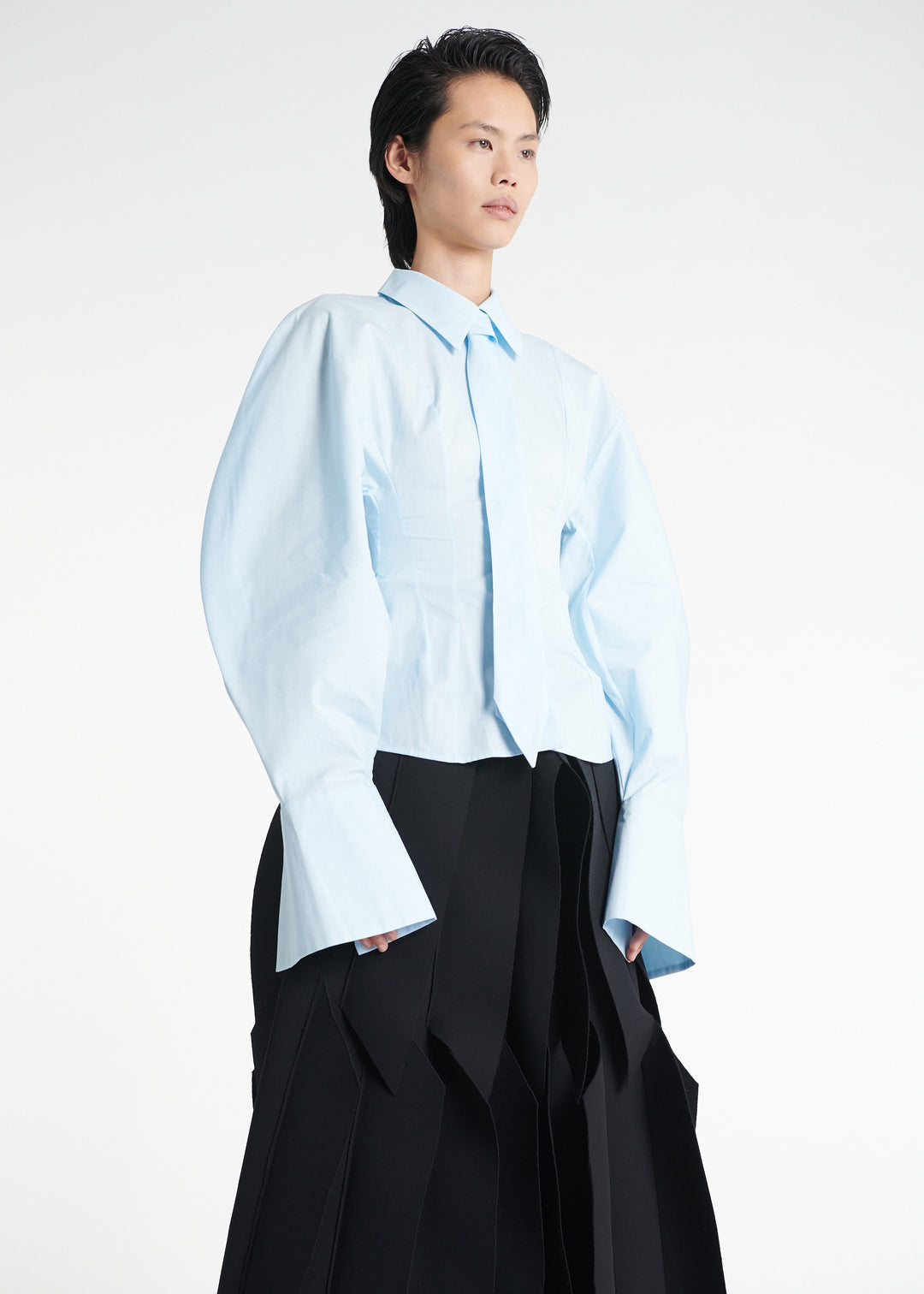 Puff Sleeve Shirt Light Blue