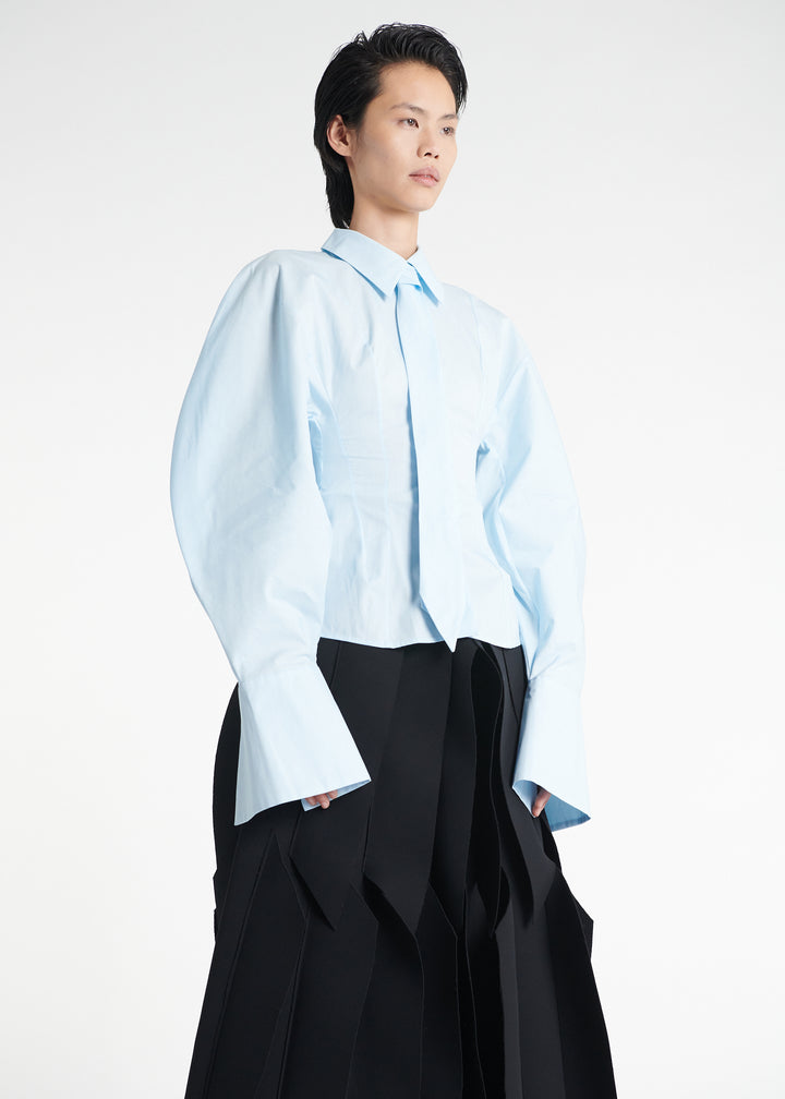 Puff Sleeve Shirt Light Blue