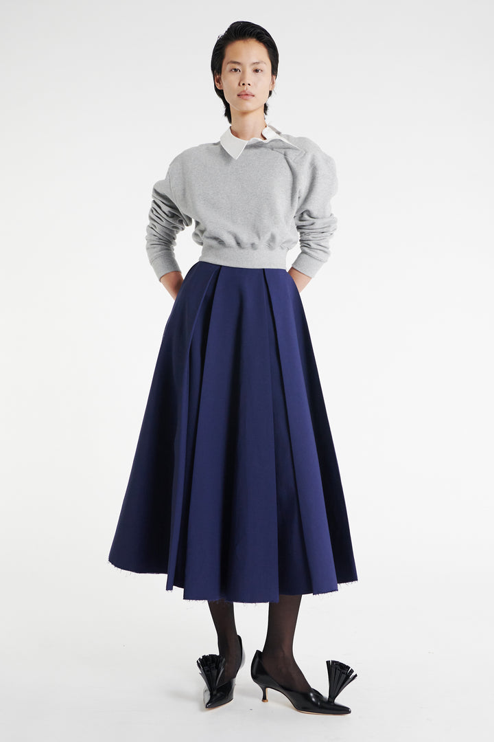 Pleated Skirt Navy