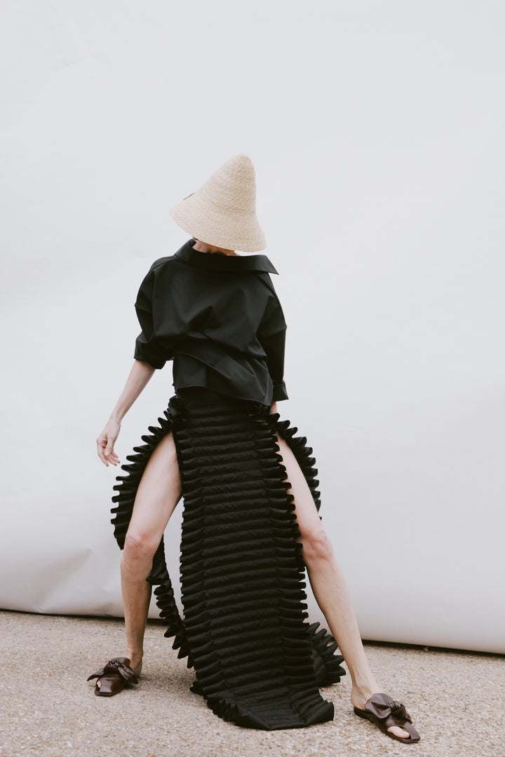 Tim Open Toe Shoes With Bow Brown