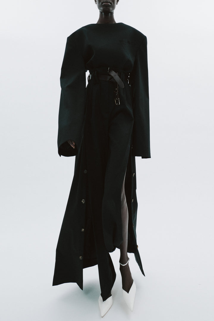 Full Split Wide Leg Trousers Black