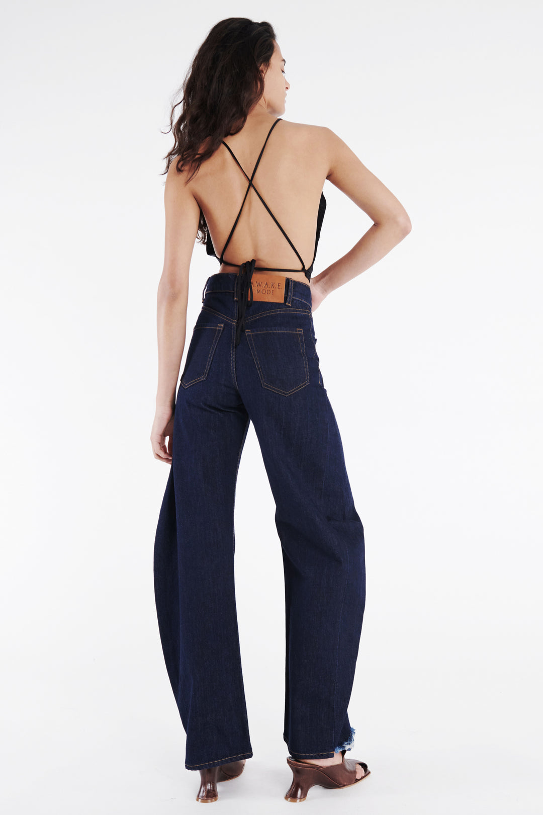 Mirror Jeans With Side Inserts Indigo Rinse Wash