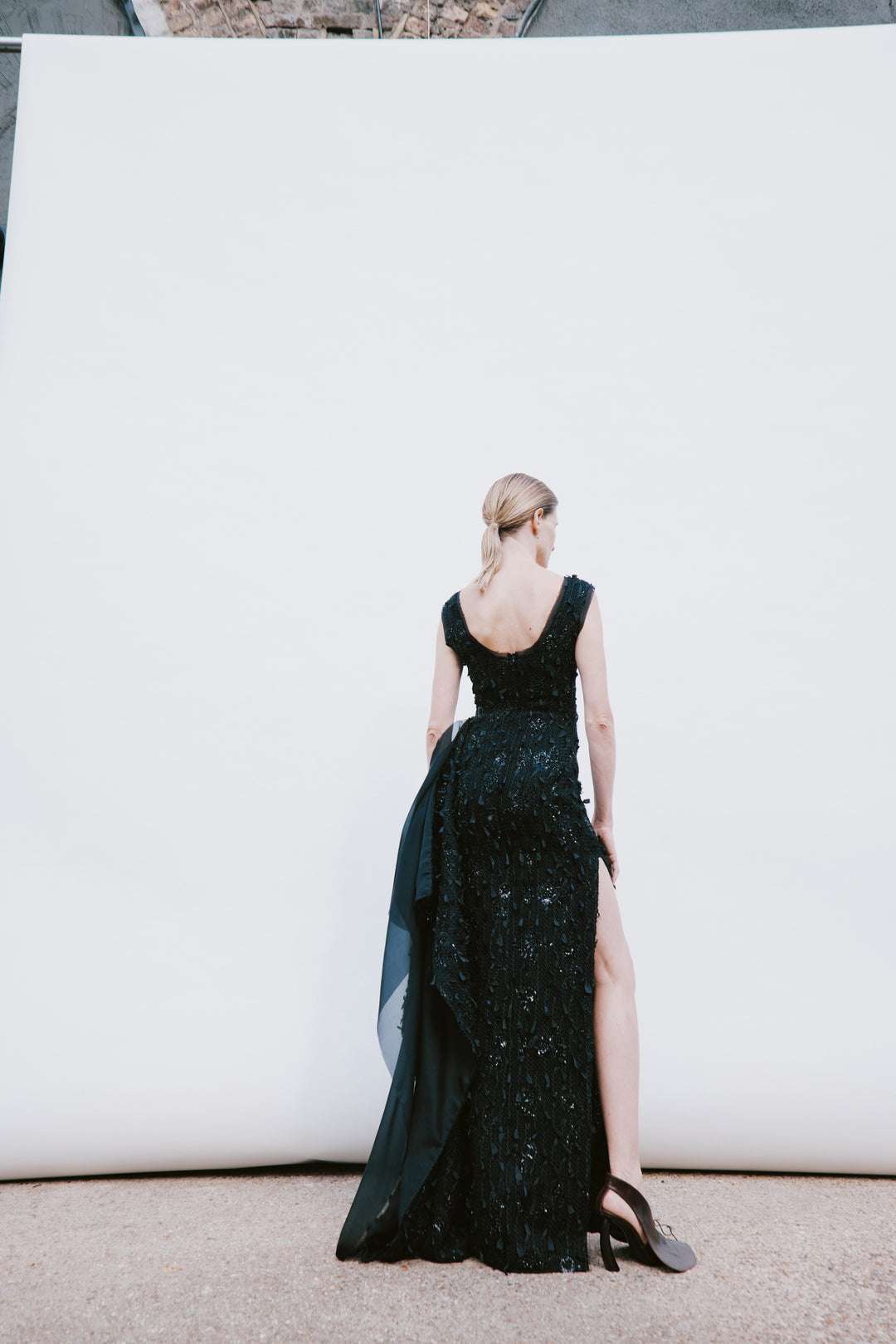 Tank Top Maxi Dress With Side Panel Detail Black | Luxury Womenswear