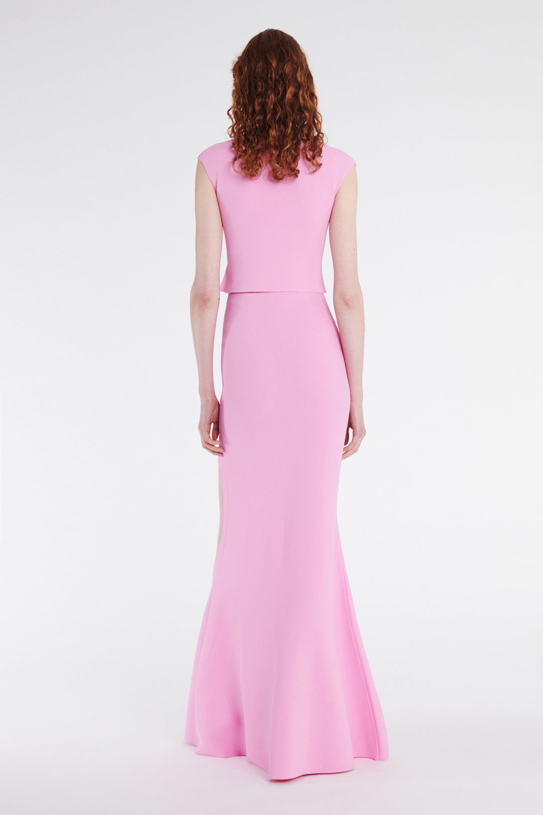 Knitted Sleeveless Top Pink