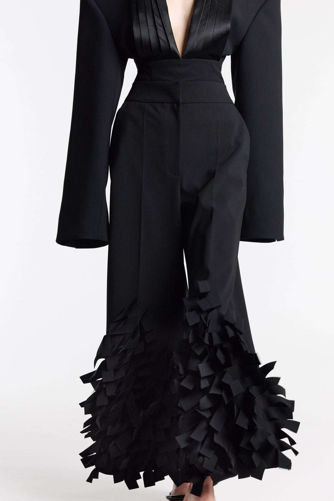 Culottes With Rectangle Detail Black