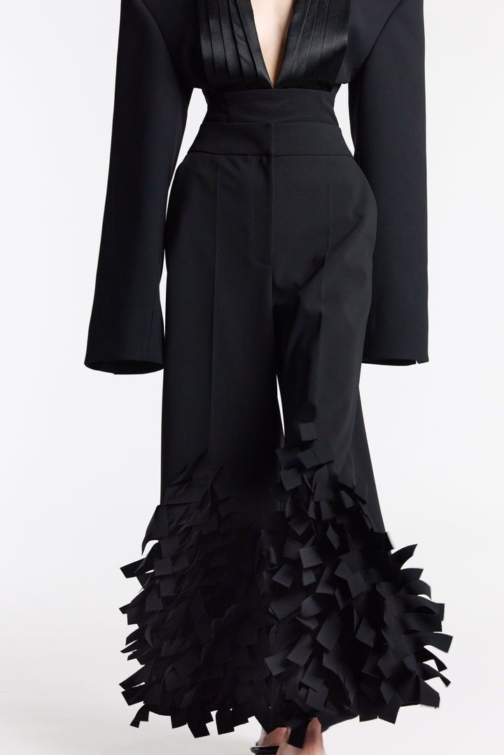 Culottes With Rectangle Detail Black