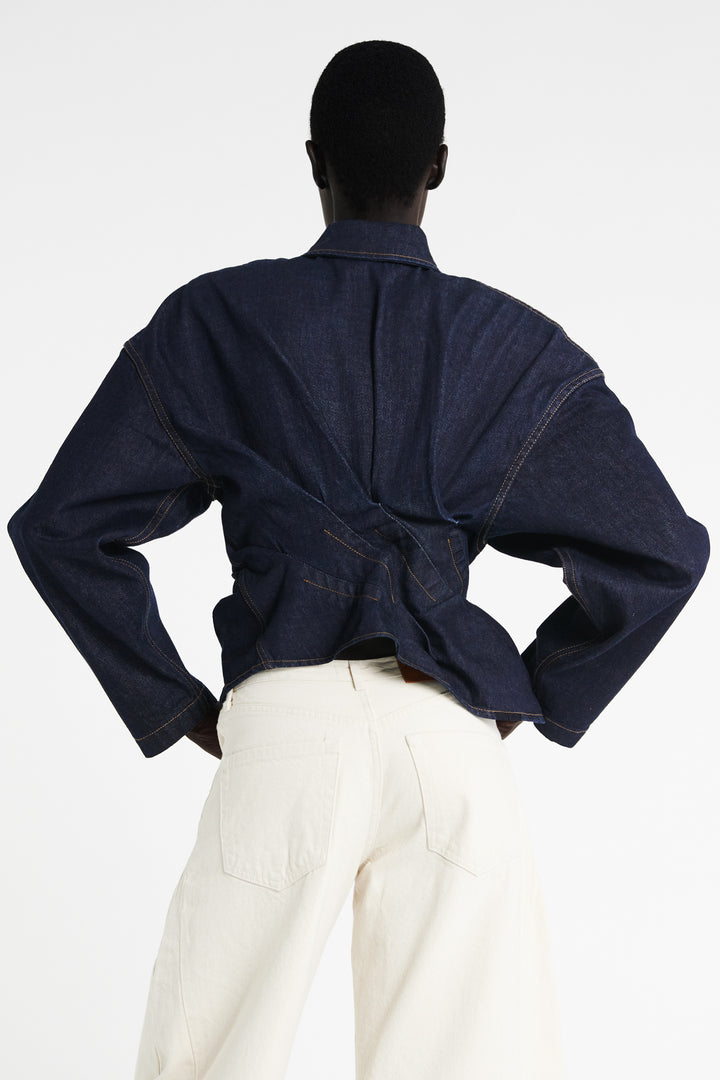 Rinse Wash Denim Shirt Indigo