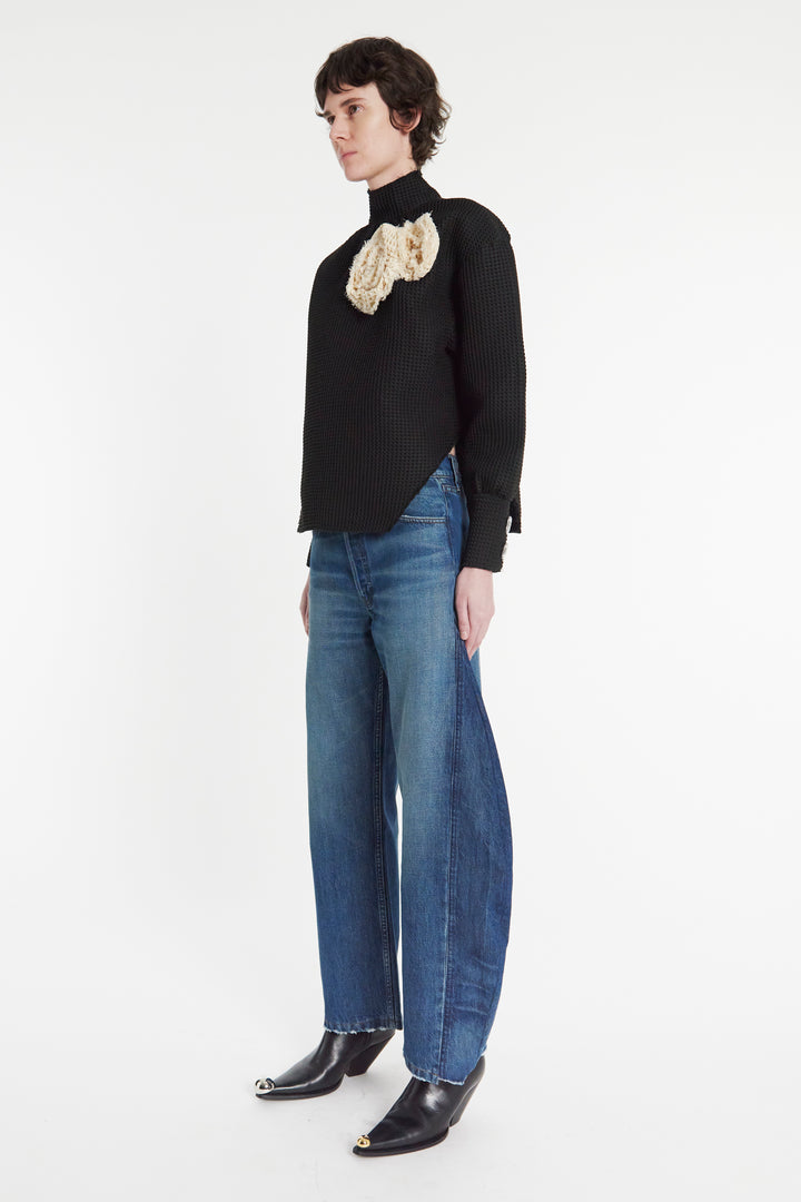 Recycled Jeans With Side Inserts Blue