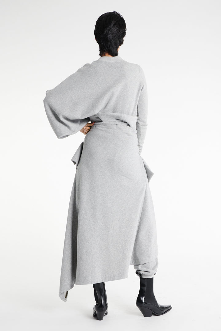 Jersey Jogger With Attached Shirt Skirt Grey Melange