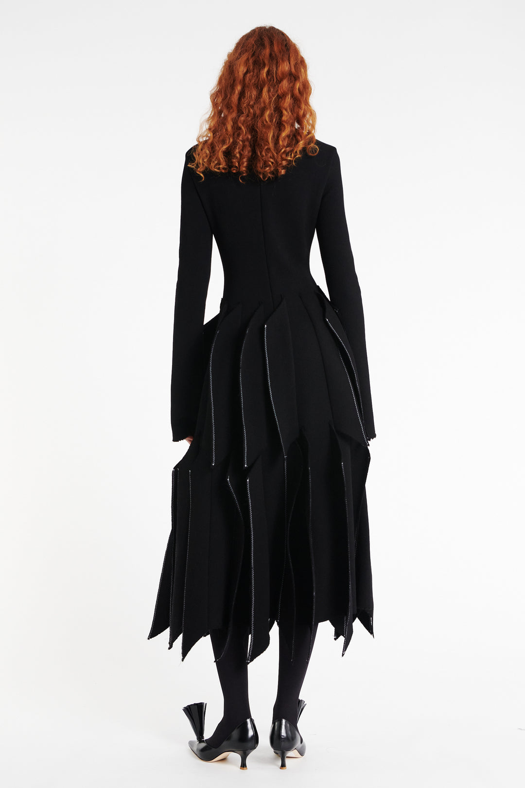 awake mode black dress Tailored Shirt Dress With Jacket Collar At Hem Black | Luxury Womenswear