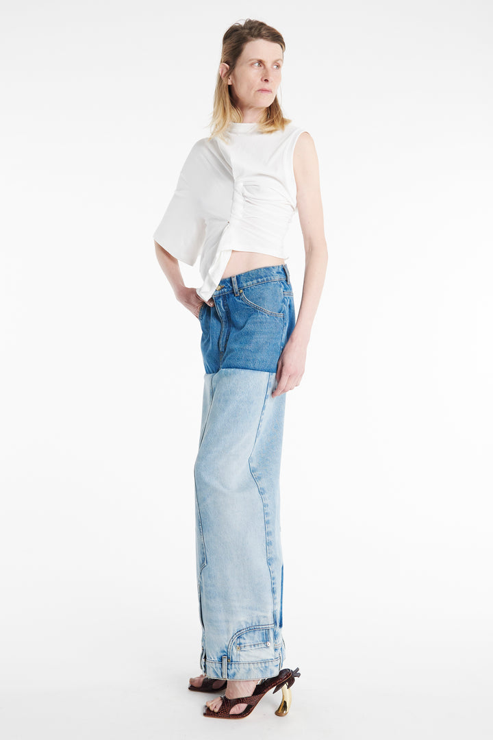 Knotted Jersey Top White