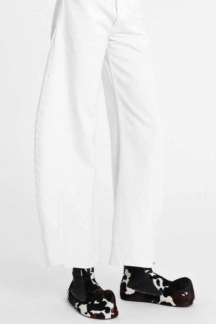 Denim Jeans With Inserts White Denim