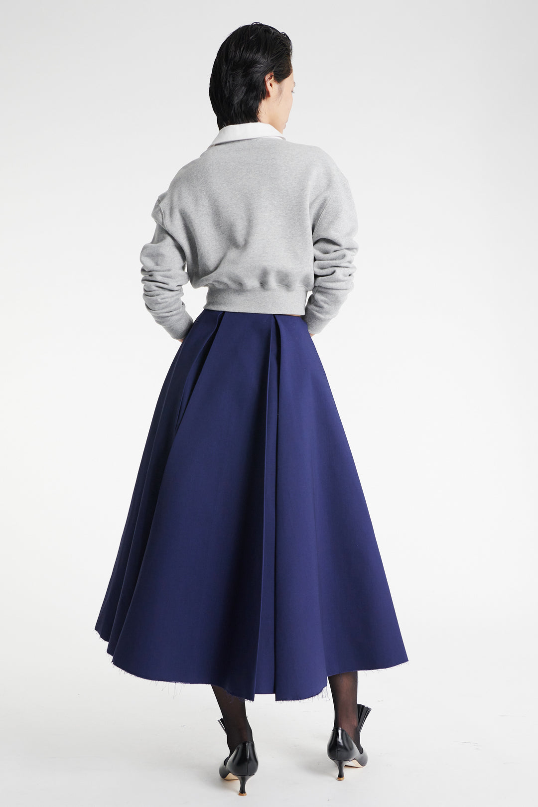 Pleated Skirt Navy