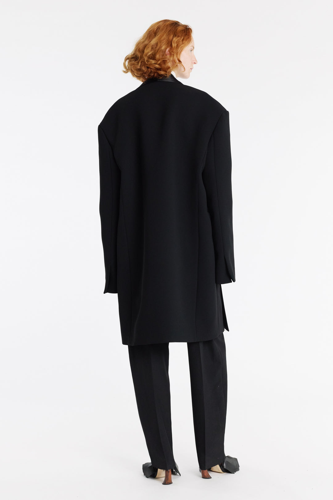 Cummerbund Collar Tuxedo Jacket Black