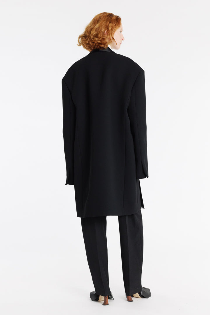 Cummerbund Collar Tuxedo Jacket Black