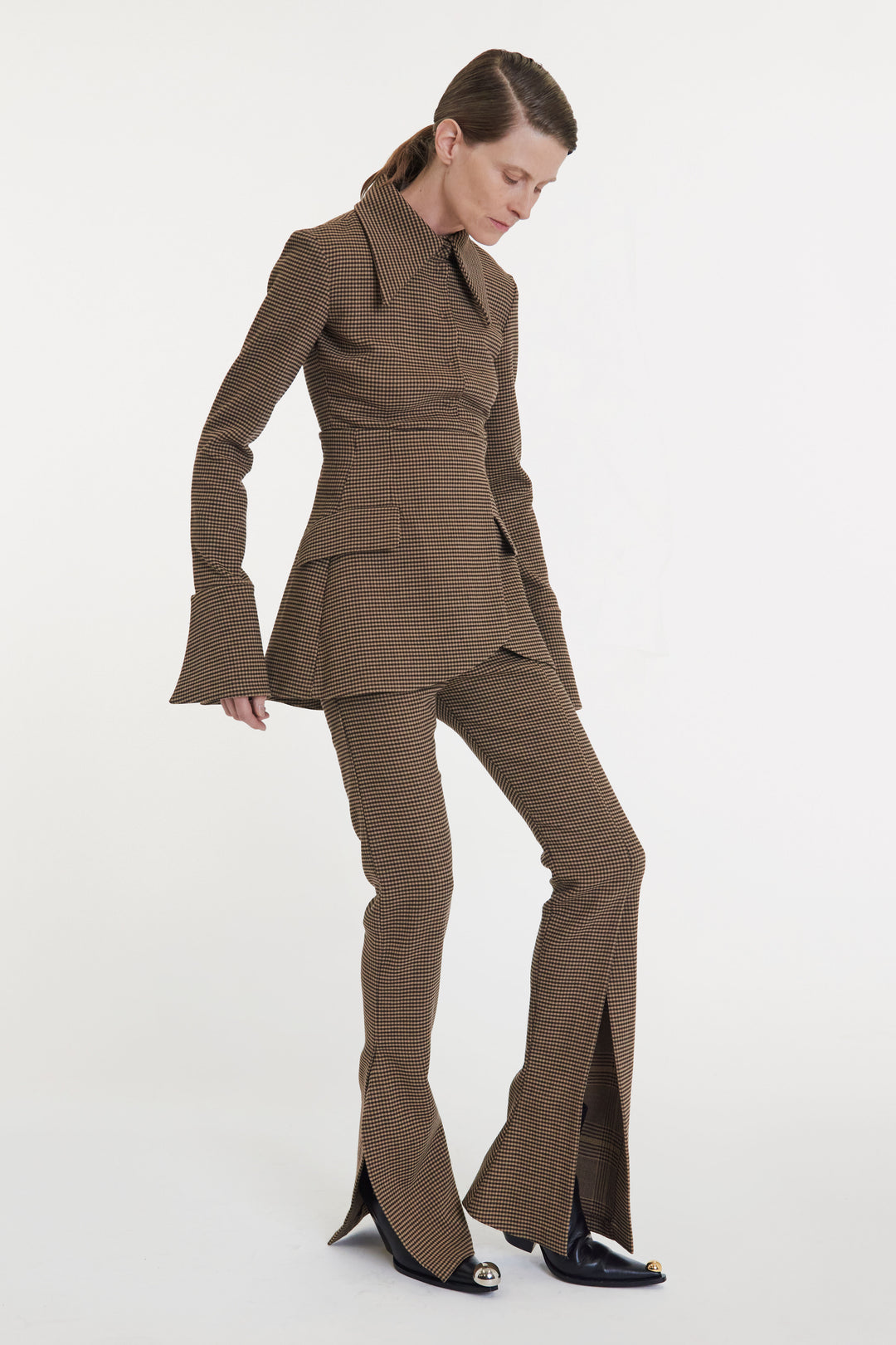 【L'AUBE BLANC】Front pin tuck Half pants Front pin tuck Half pants – L'AUBE BLANC