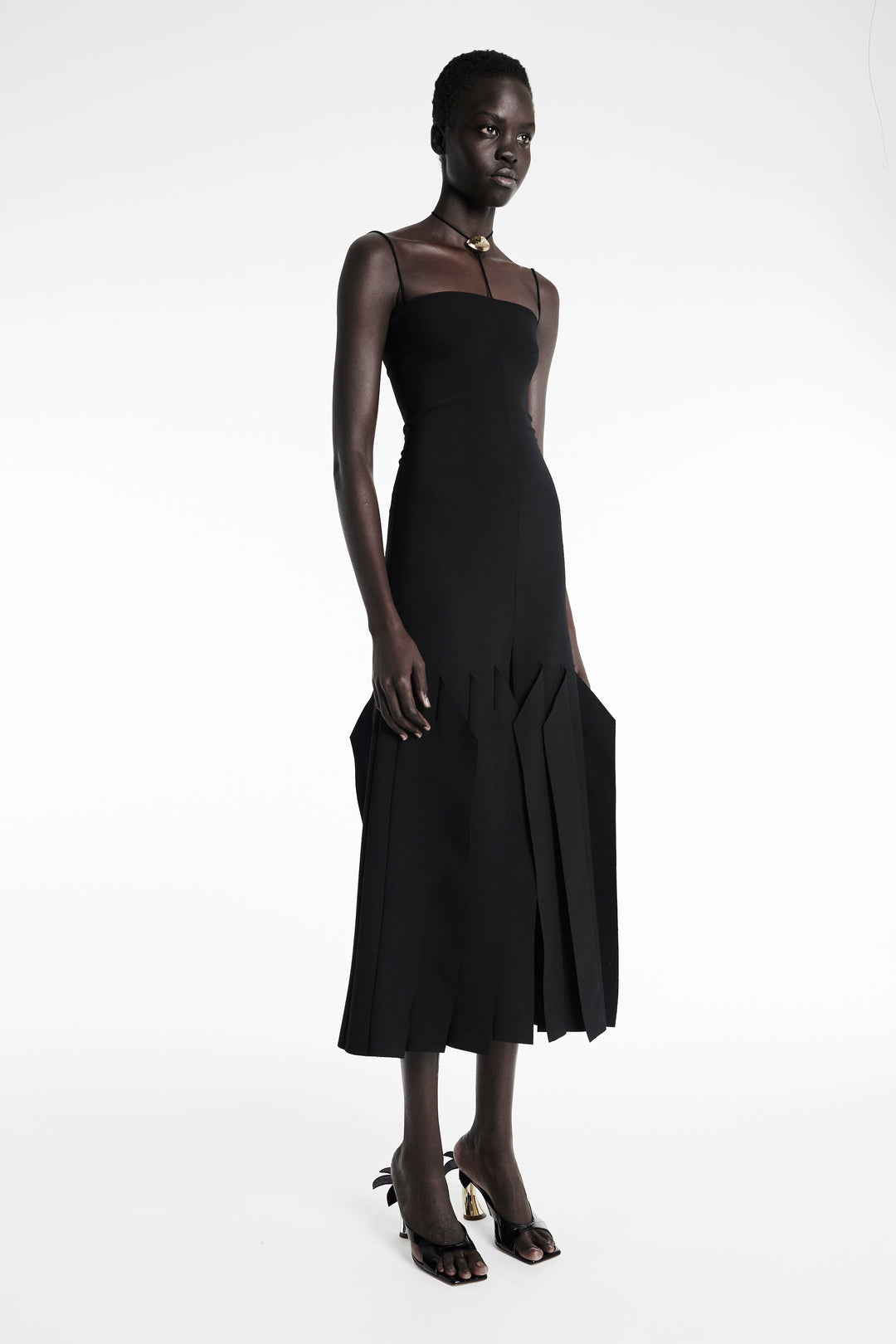 Lip Choker Dress Black