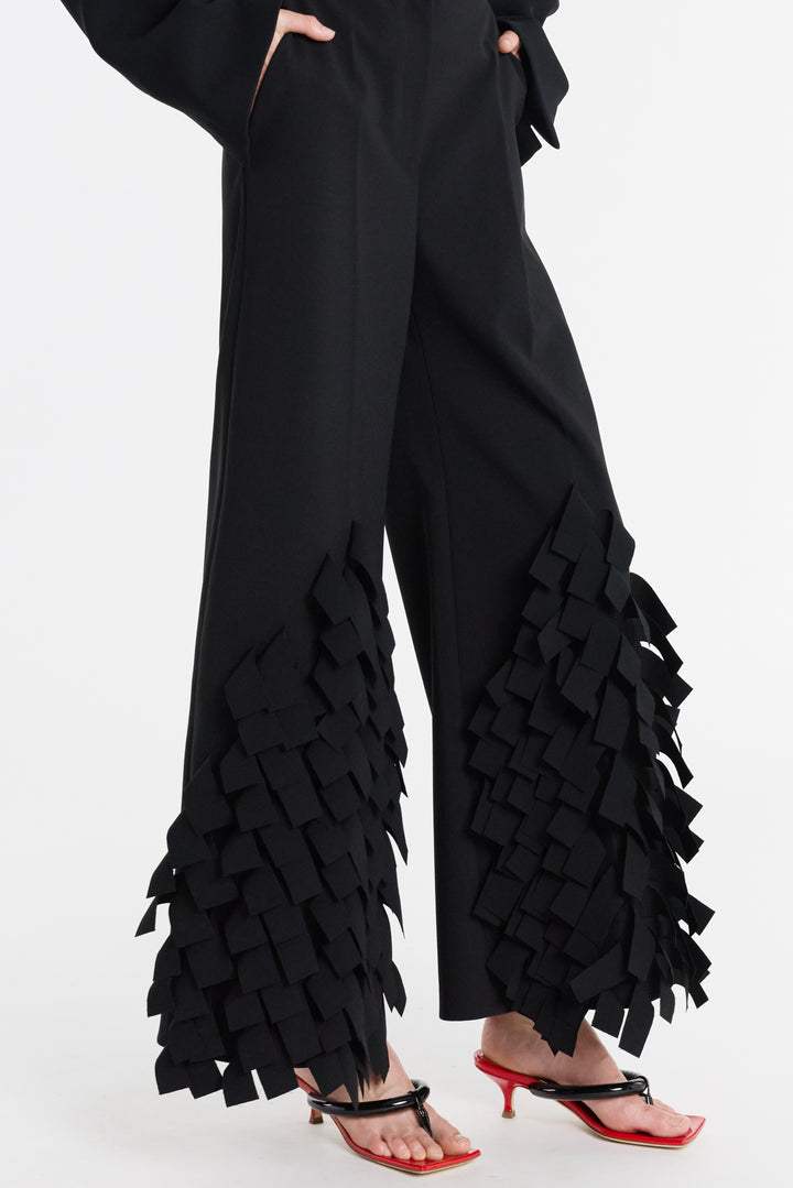 Culottes With Rectangle Detail Black