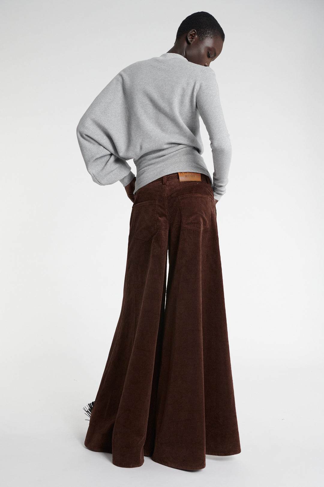 Jersey Slouched Sleeve Sweatshirt Grey Melange