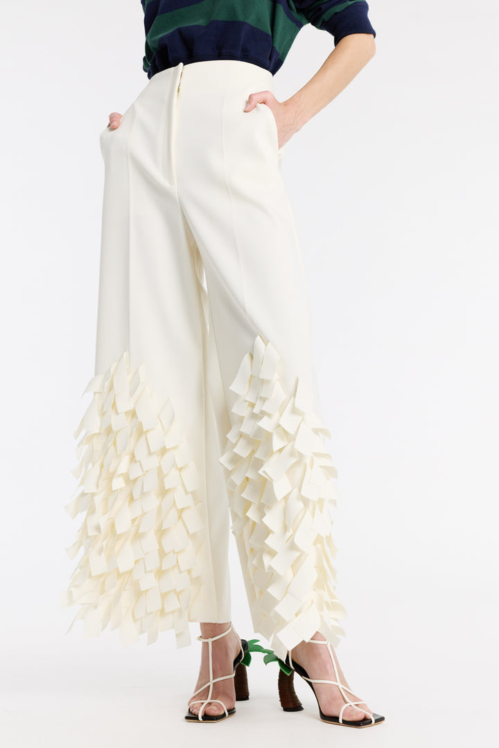 Culottes With Rectangle Detail Ivory