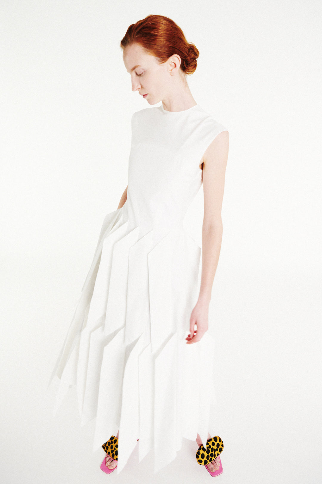 Dress With Panel White - Exclusive