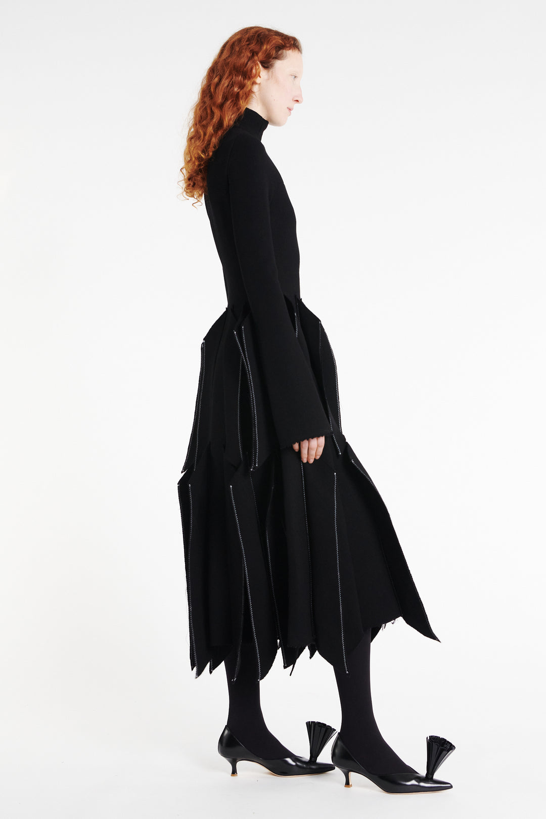 Dress With Panels Black