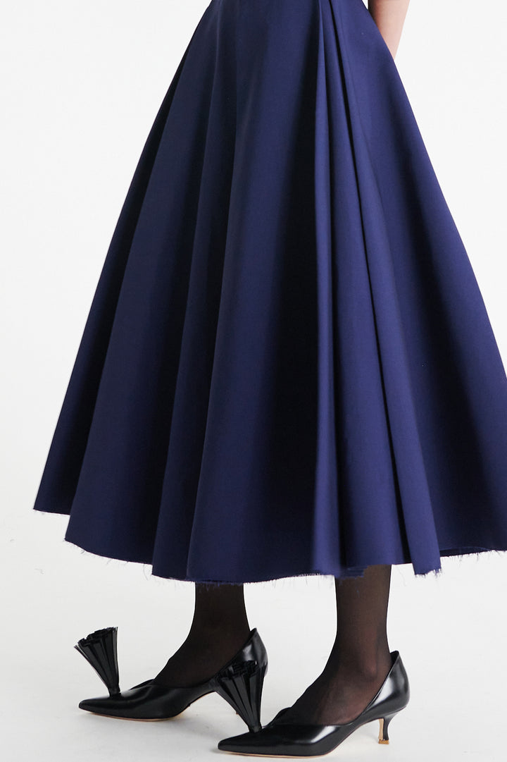 Pleated Skirt Navy