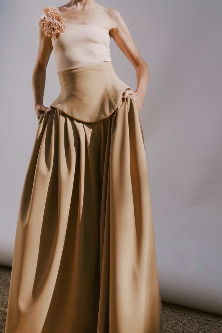 Bralette With Pom Pom Nude