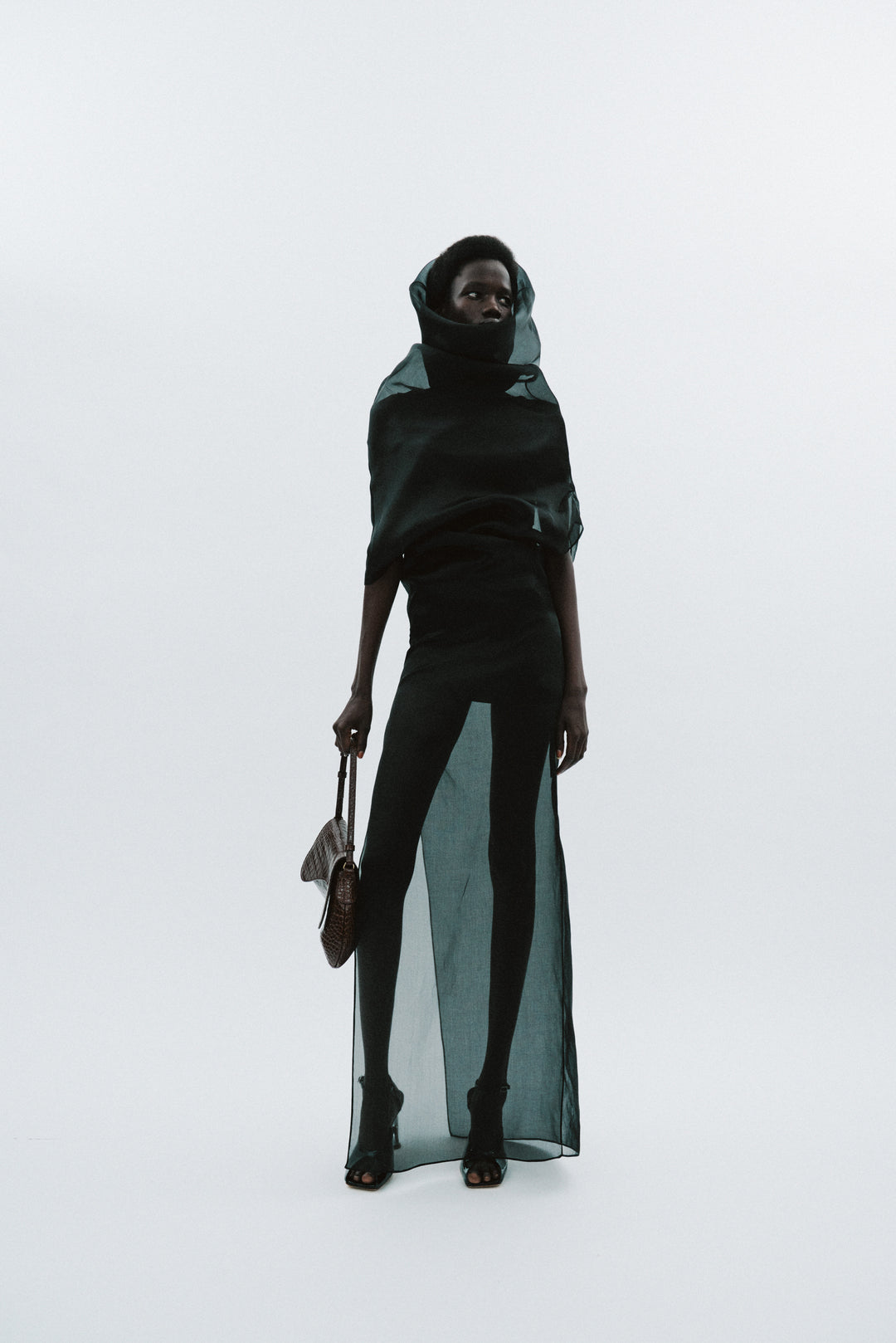 Organza Dress Black | Luxury Womenswear | A.W.A.K.E MODE